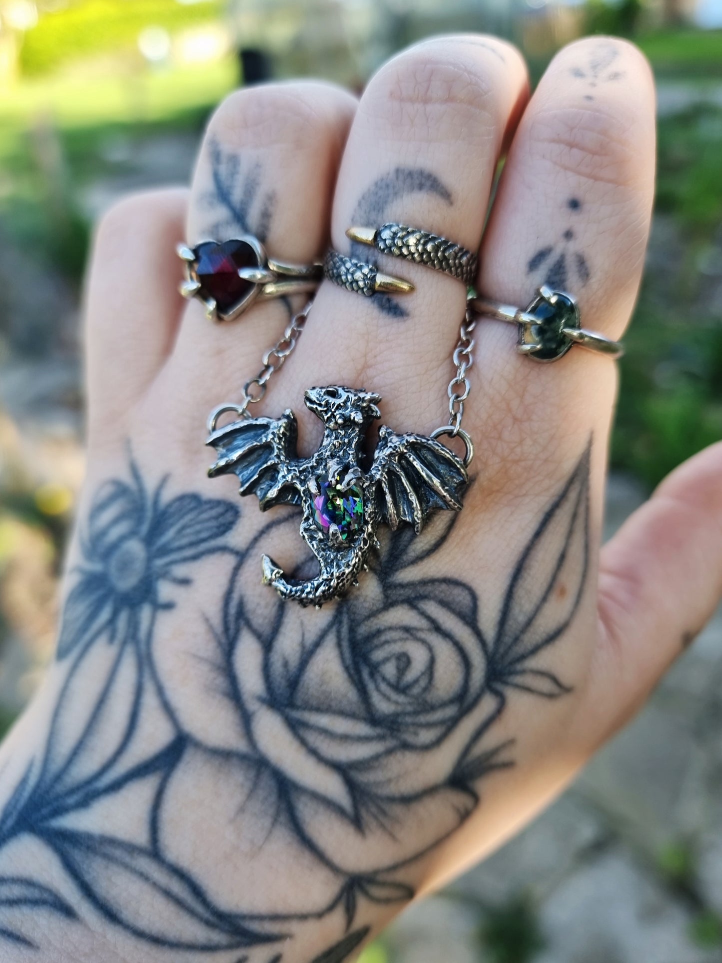 Mystic Topaz Draco Necklace RTS