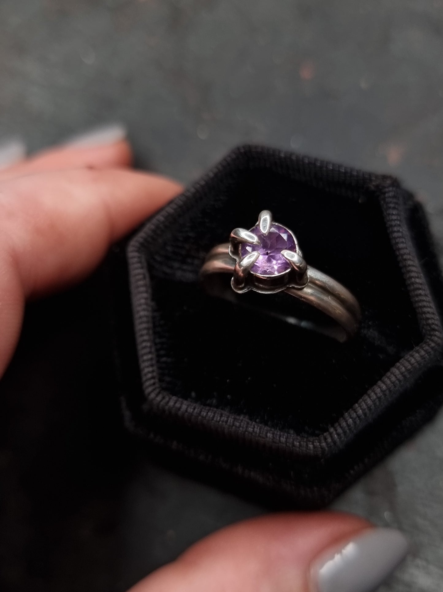 Amethyst Talon Ring MTO