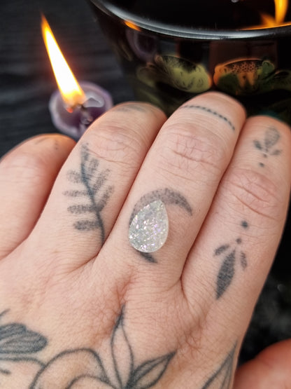 Aura Coated Druzy Quartz Teardrop PYP