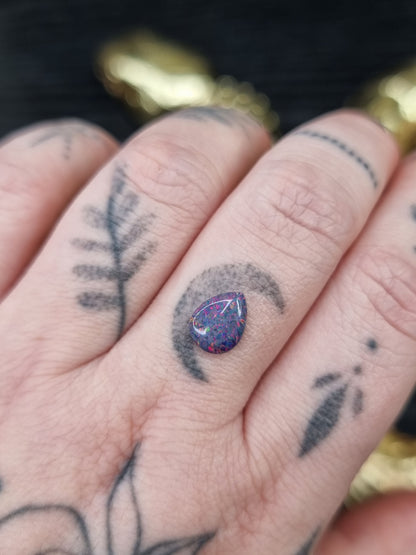 Purple Faux Opal Teardrop PYP