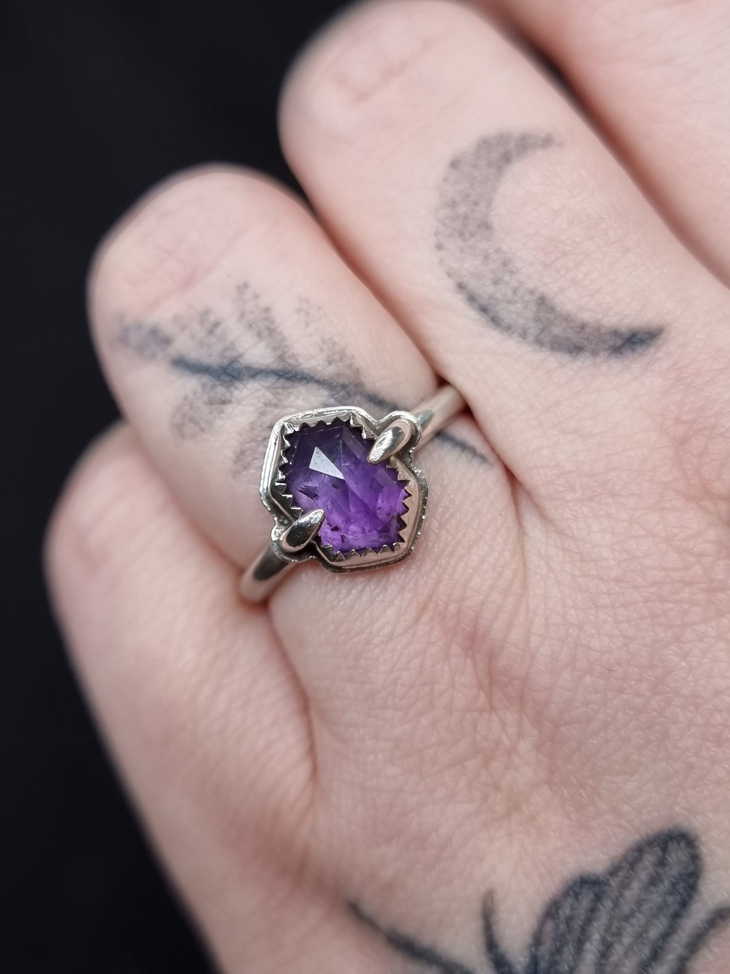 Amethyst Fang Ring MTO