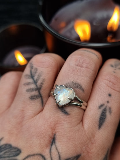 Moonstone Lovers Grasp Ring MTO